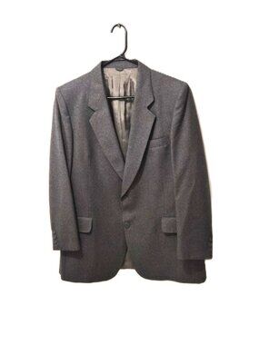 VTG Nino Cerruti Wool Blazer 44RW37 Grey Classic Tailored Jacket Preppy Academia